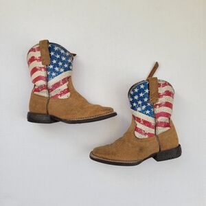 US 10 Stars & Stripes Western Boots